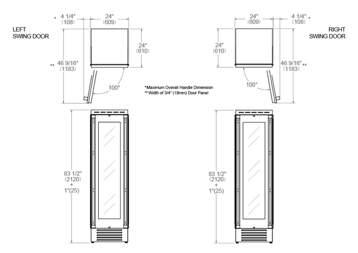 24 Built-in Wine Cellar Column | Bertazzoni